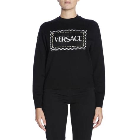 versace black jumper|versace sweaters for women.